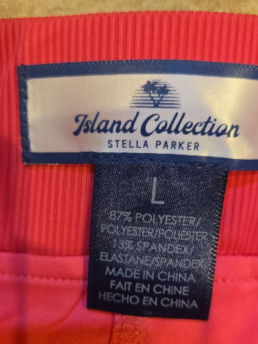 Island Collection Stella Parker Pink/White Tropical Print Skort - Picture 2 of 8